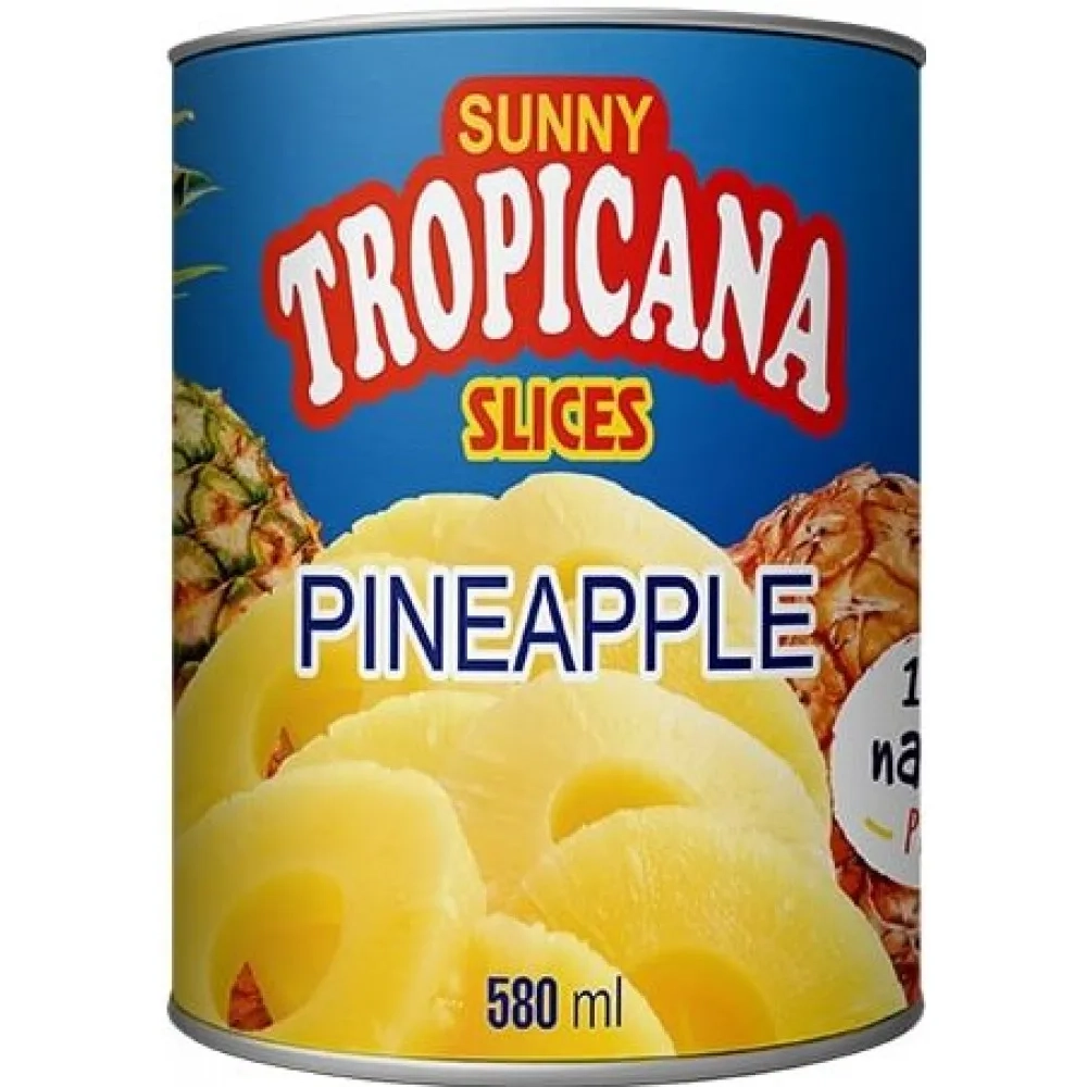 Ананас шматочками консервований Sunny Tropican 580г.