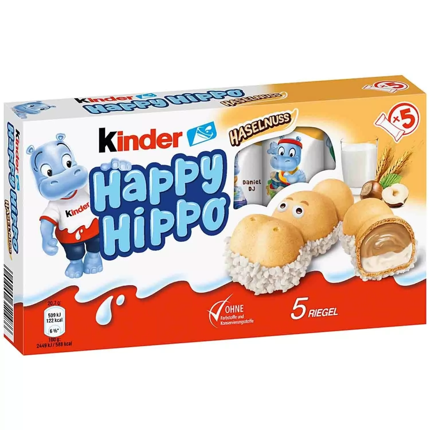 Батончик Kinder Happy Hippo з горіховою начинкою 5*20.7г