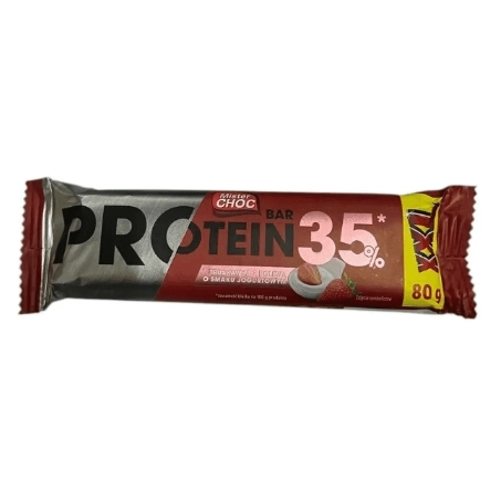 Батончик зі смаком полуниці Protein Mister Choc 80г.