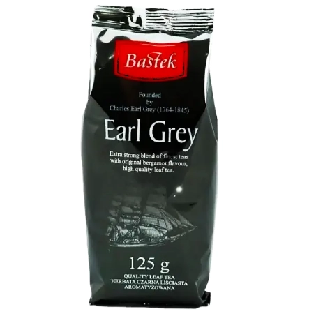 Чай чорний листовий Bastek Earl Grey з бергамотом 125 г.