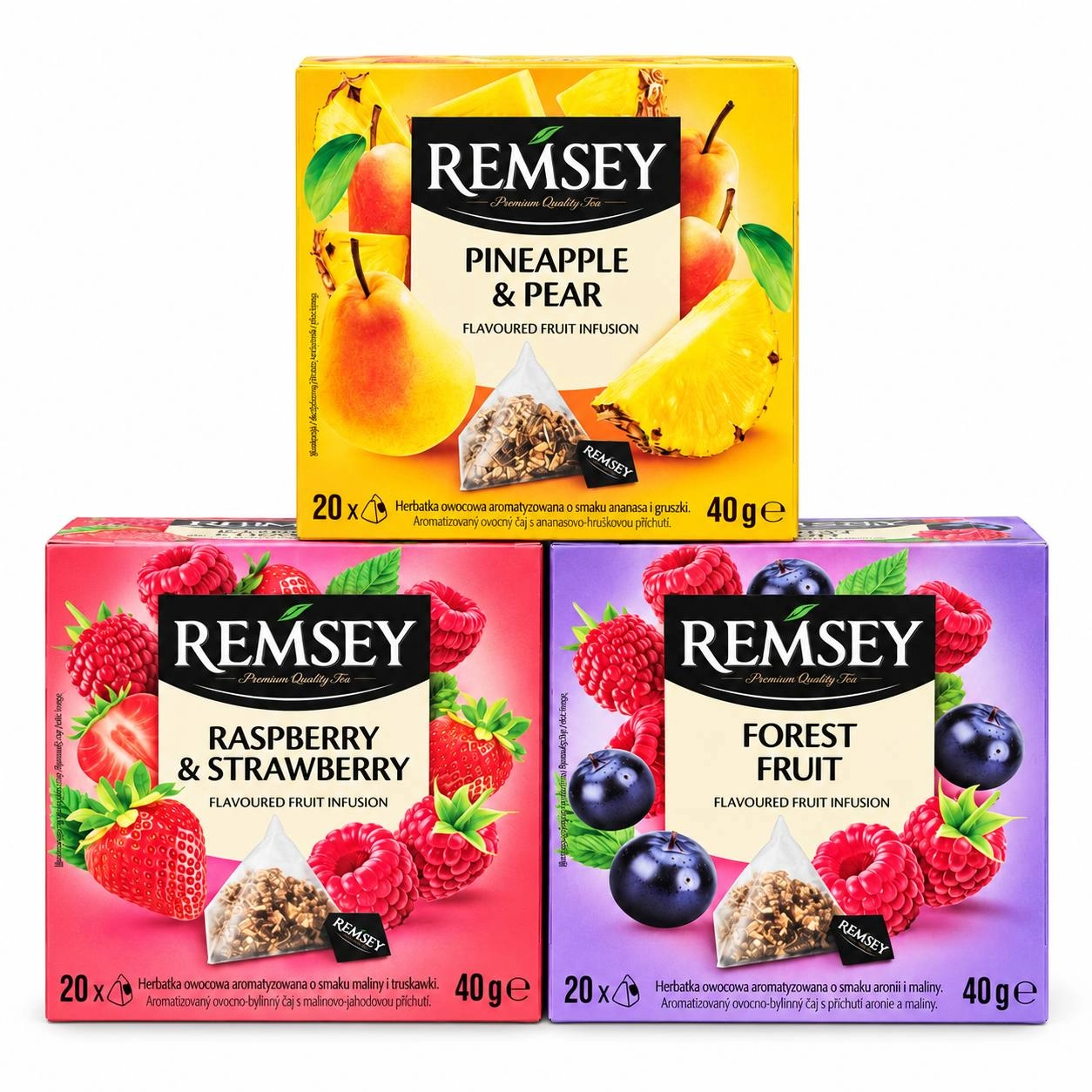 Чай фруктовий Remsey піраміда в ас. 40 г.