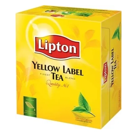 Чай Lipton Yellow Label Чорний пакетований 100п.