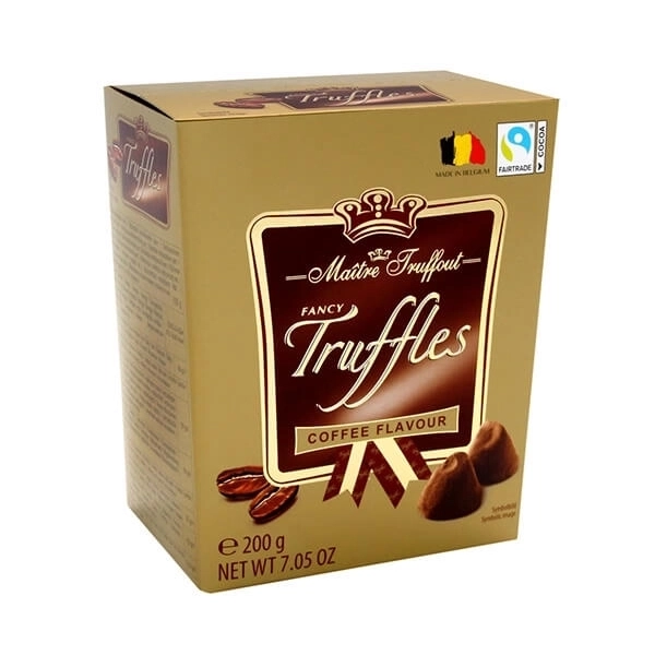 Цукерки Maitre Truffout Трюфель кавовий смак 200г.