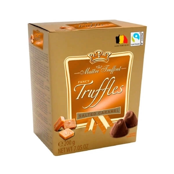 Цукерки Maitre Truffout Трюфель солона карамель 200г.