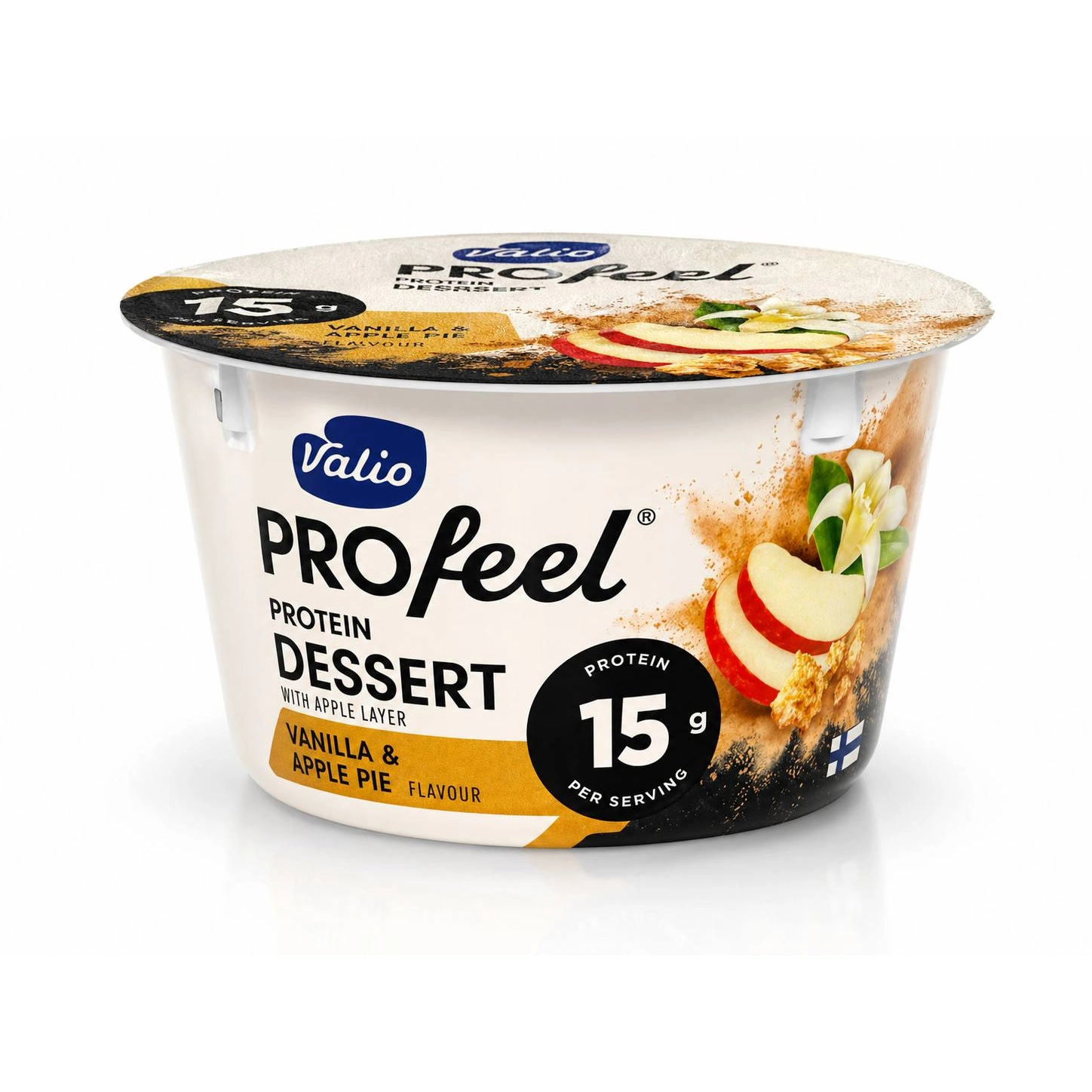 Десерт Protein із смаком яблука та кориці Valio 175г.
