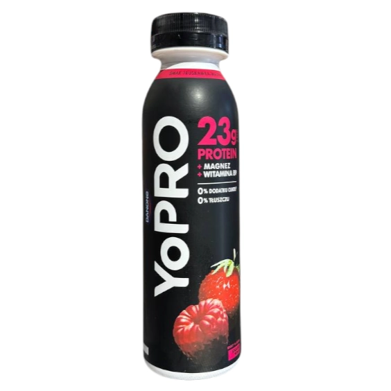 Йогурт протеїновий питний малина YoPro 270г.