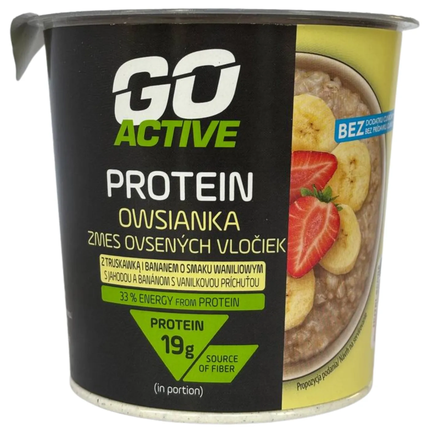 Каша вівсяна з бананом та полуницею GoActive 65 г.