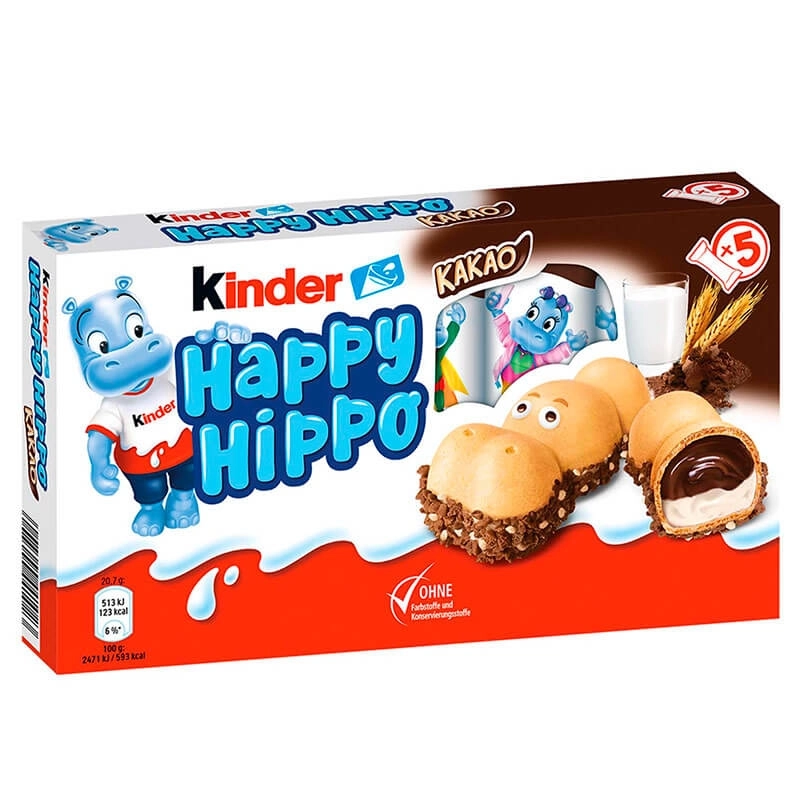 Батончик Kinder Happy Hippo Cocao 5*20.7г