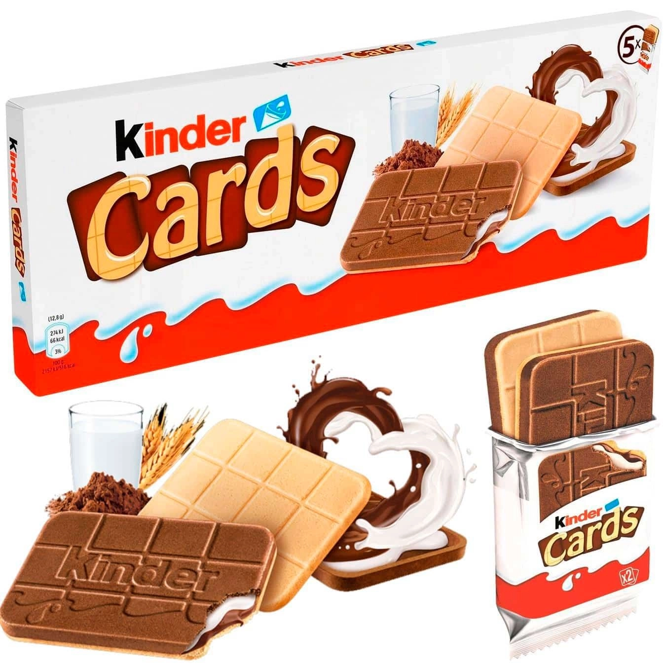 Печиво Kinder Cards 128г.