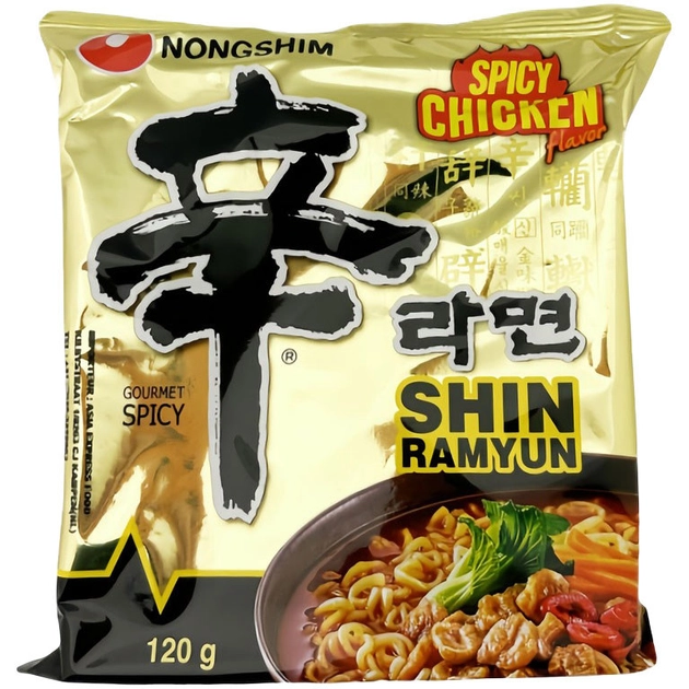 Локшина Shin Ramyun зі смаком гострої курки Nongshim 120г.