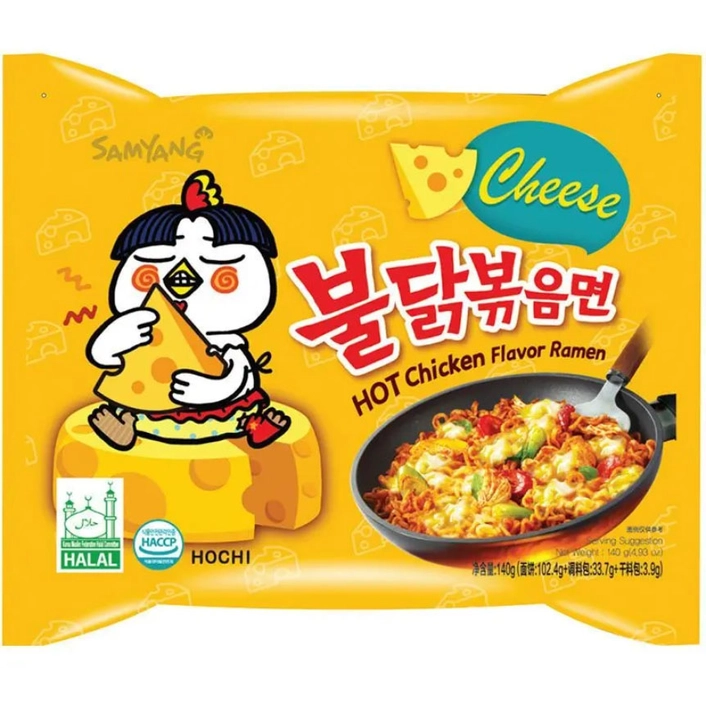 Локшина з куркою та сиром гостра Buldak Samyang 130г.