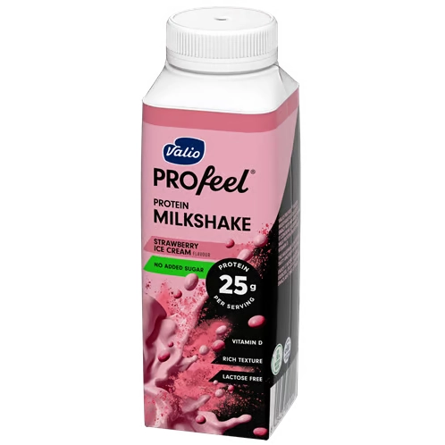 Milkshake Protein морозиво/полуниця Valio 250мл.