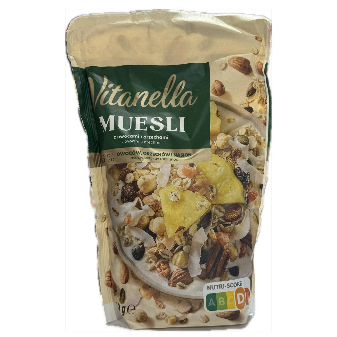 Мюслі з фруктами та горіхами Vitanella 420г.