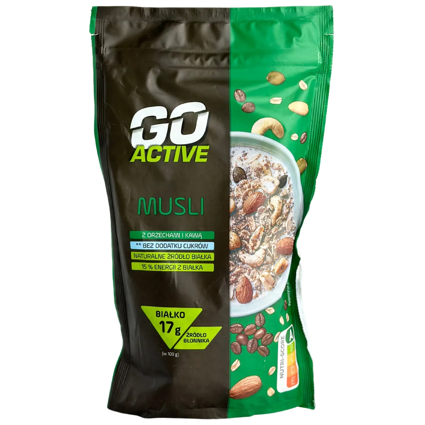 Мюслі без цукру з горіхами та кавою Go Active 200 г.