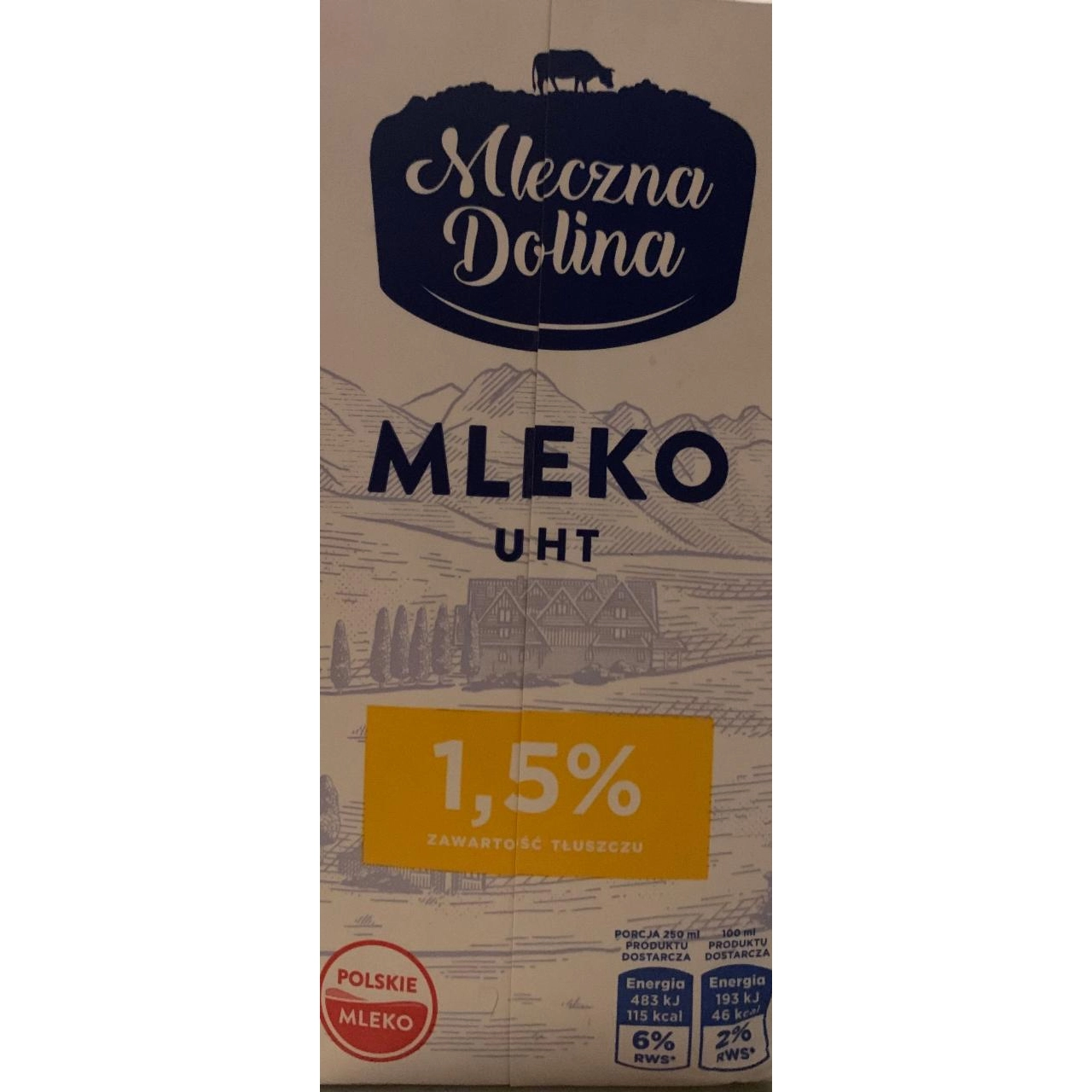 Молоко 1,5% Mleczna Dolina 1л.