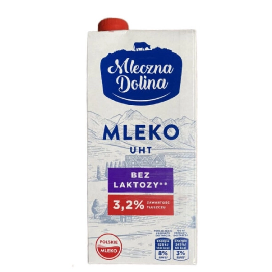 Молоко без лактози Mleczna Dolina 3,2% 1л.