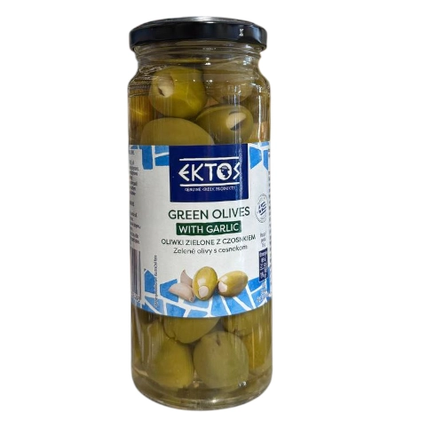 Оливки з часником Ectos 340г.