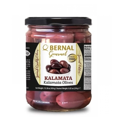 Оливки Bernal Kalamata скло 436г.