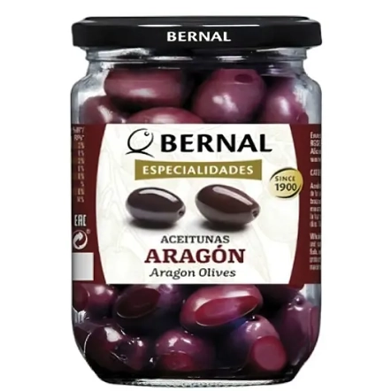 Оливки Bernal в'ялені Aragon скло 250г.
