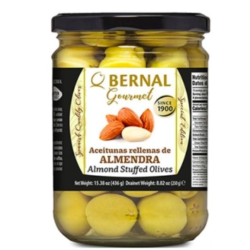 Оливки Bernal з мигдалем 436г.