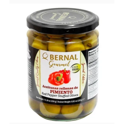 Оливки Bernal з перцем 436г.
