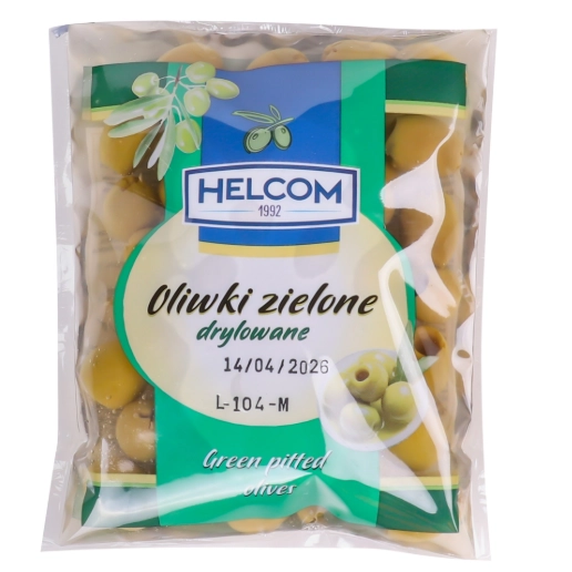 Оливки б/к Helcom пакет 195г.