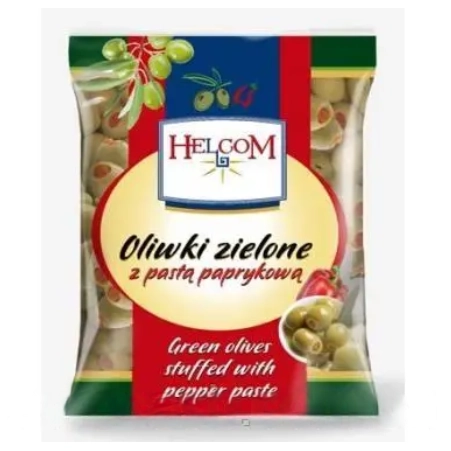 Оливки з паприкою HELCOM 195г.