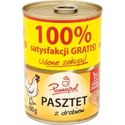 Паштет 100% курячий Pamapol 390г.
