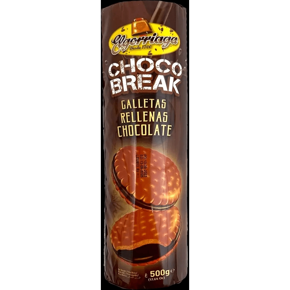 Печиво з шоколадною начинкою Elgorriaga chocobreak 500г.