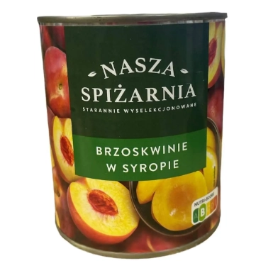 Персик в сиропі Nasza spizarnia 820 г.