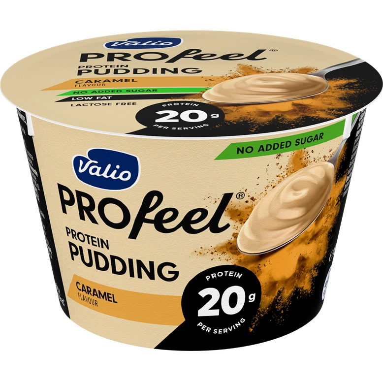 Пудинг Protein із смаком карамелі Valio 180г.