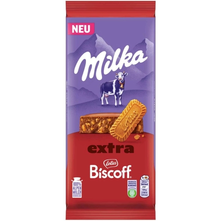 Шоколад Milka Extra Biscoff 190 г.