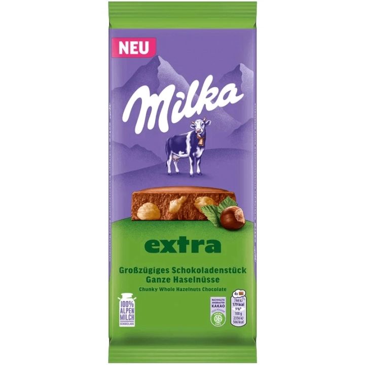 Шоколад Milka Extra лісовий горіх 190 г.