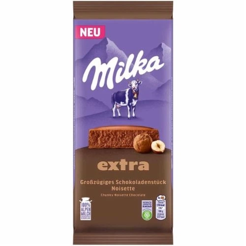 Шоколад Milka Extra Noisette з горіхом 190 г.
