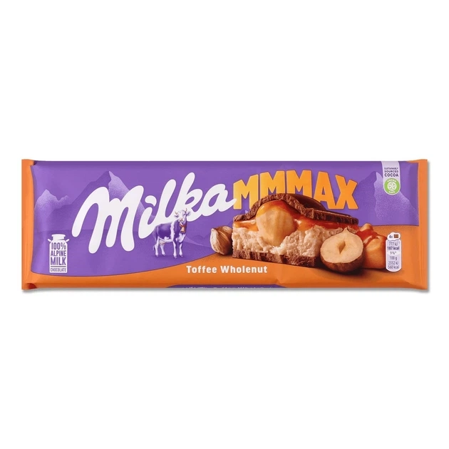 Шоколад Milka Whole Toffee Wholenut 300г.