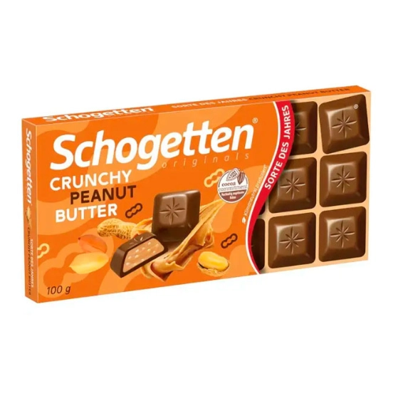 Шоколад Schogetten Crynchy Peanut Butter 100 г.