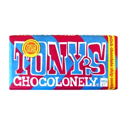 Шоколад Tony's Chocolonely Milk Chocolate Chip Cookie 180г.