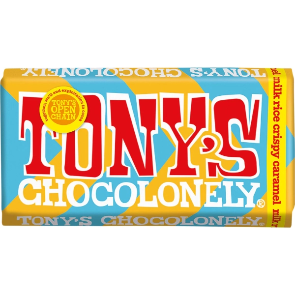 Шоколад Tony's Chocolonely Rice Crispy Caramel 180г.