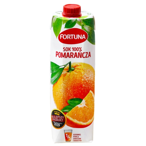 Сік Fortuna Апельсин 100%  1 л.