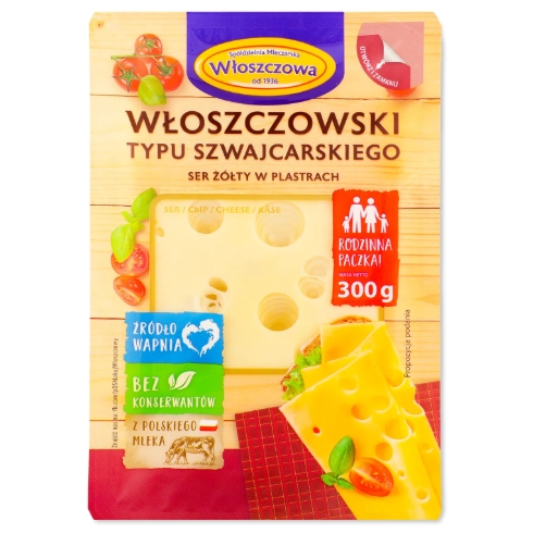 Сир нарізка Wloszczowski 400 г.