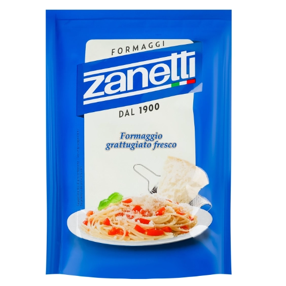 Сир твердий тертий витриманий Zanetti д 32% 100г