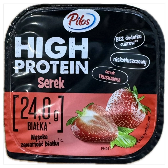 Сирок зі смаком полуниці High Protein Pilos 200г.