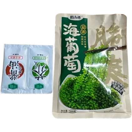 Снек морський виноград з соєвим соусом 100 г.