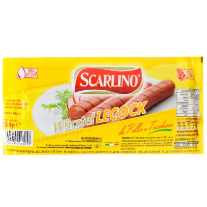 Сосиски курячі Scarlino 250г.