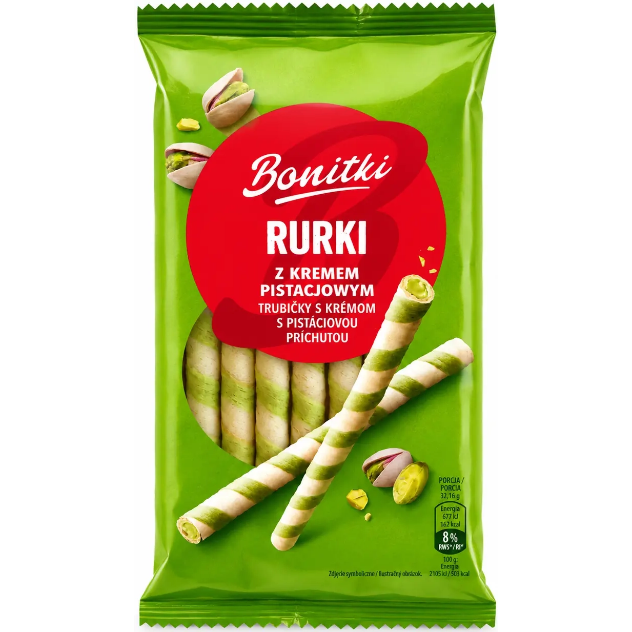 Трубочки з фісташковим кремом Rurki 150 г.