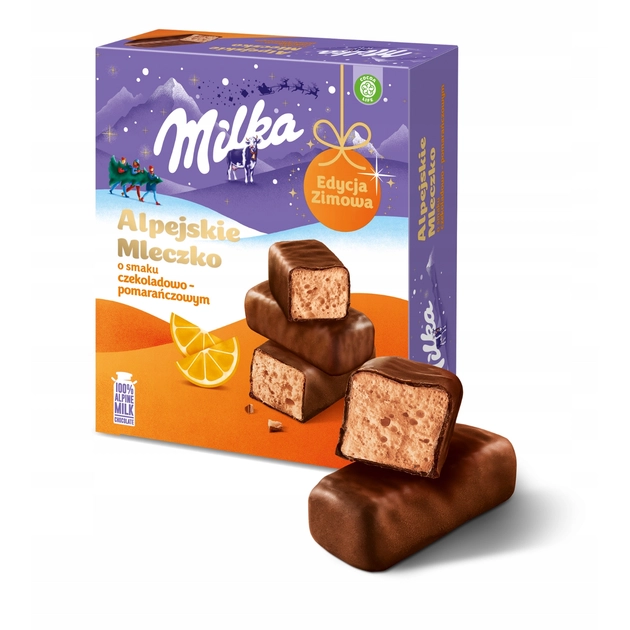 Цукерки Milka Alpejskie Mleczko Chocolate Orange 330 г.