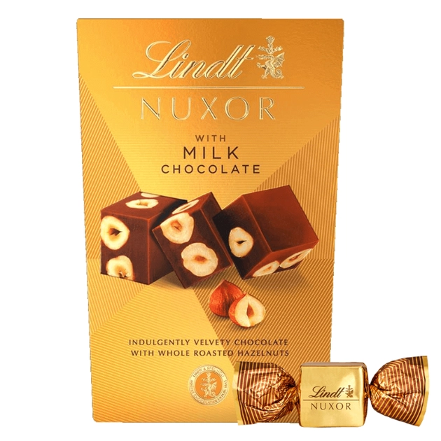 Цукерки з молочним шоколадом та лісовим горіхом Nuxor Lindt 150 г.