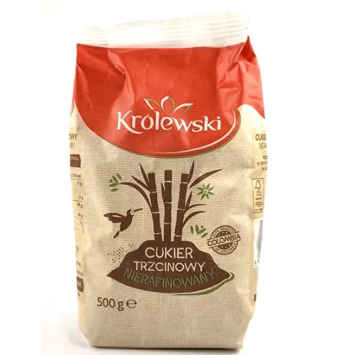 Цукор тростинний Krolewski 500г.