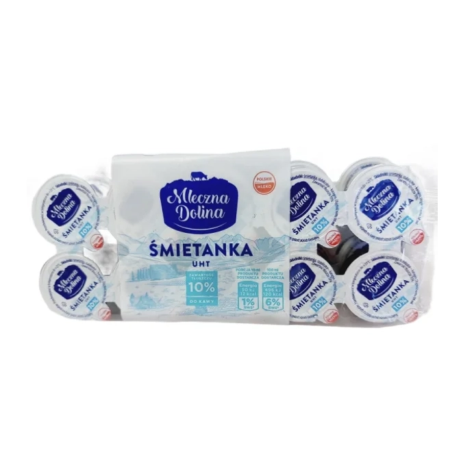 Вершки порційні Mleczna Dolina Smietanka 10%, 20 шт.